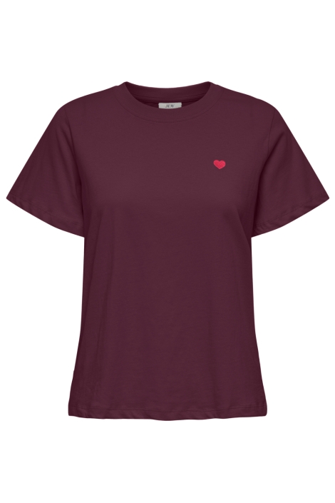 Jacqueline de Yong bordeaux dames t-shirt | Vooraanzicht