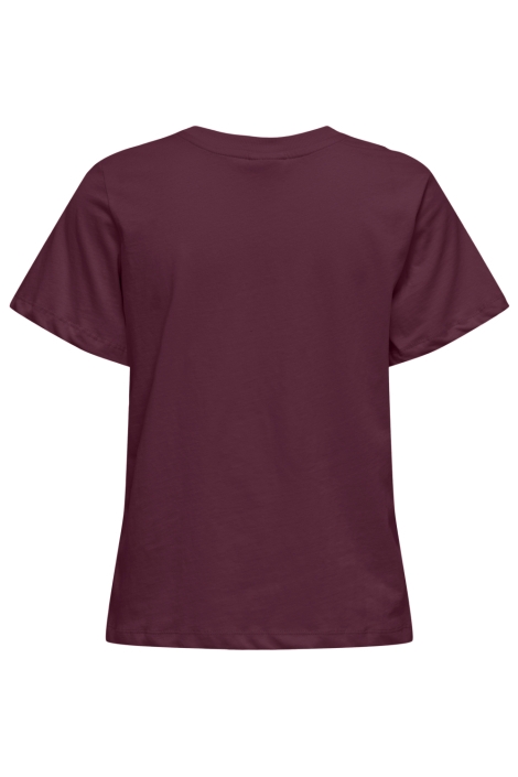 Jacqueline de Yong bordeaux dames t-shirt | Achteraanzicht