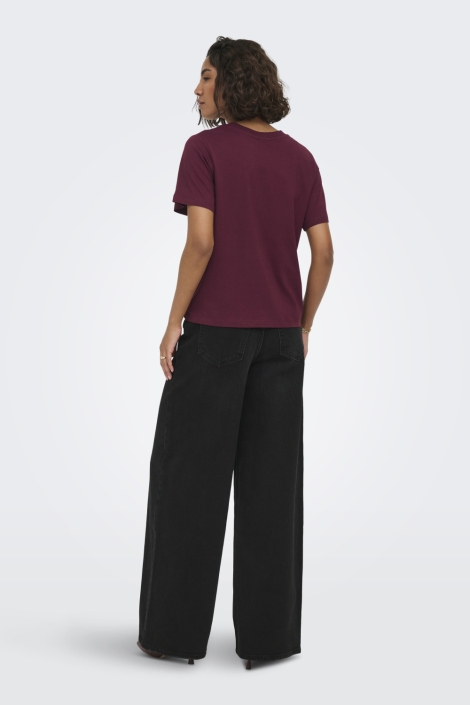 Jacqueline de Yong bordeaux dames t-shirt | Model