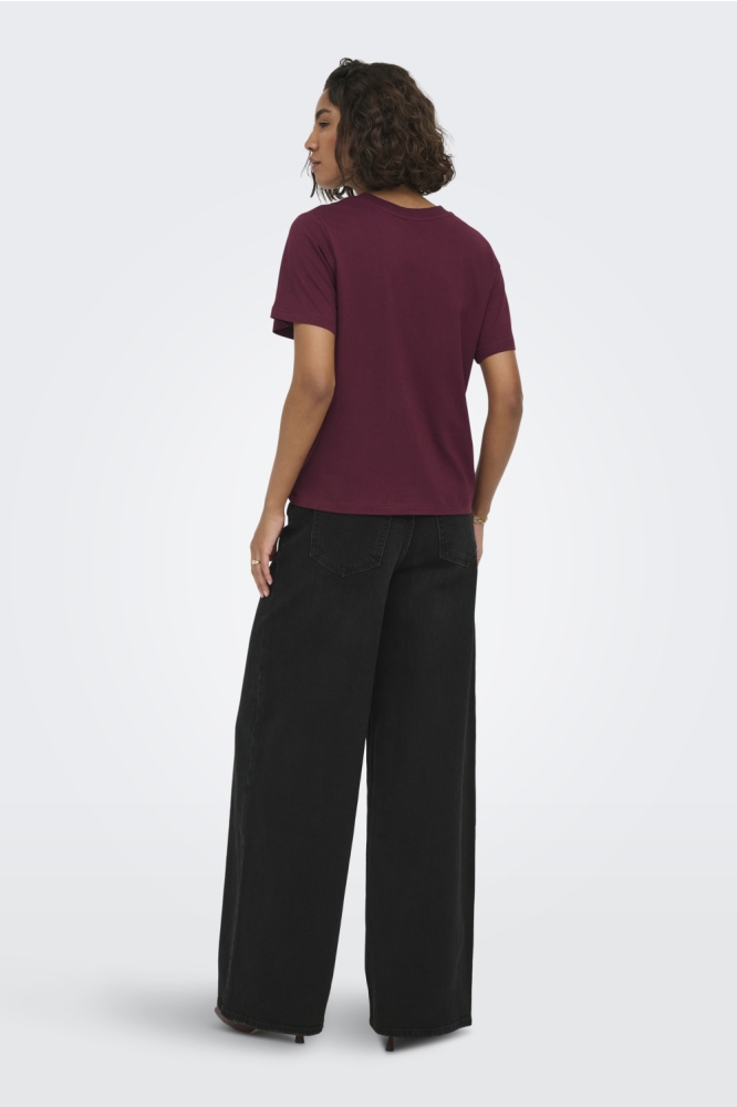 Jacqueline de Yong bordeaux dames t-shirt | Model