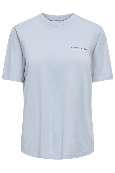 Only blauwe dames t-shirt | Vooraanzicht