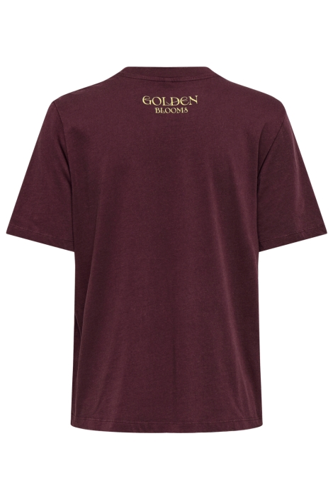 Only bordeaux dames t-shirt | Achteraanzicht