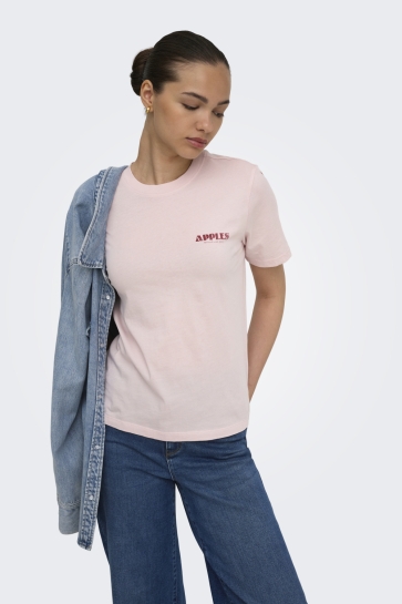 Only T-shirt ONLLUCY MONJA S/S TOP JRS NOOS 15367829 Pale Llilac/Fail apple