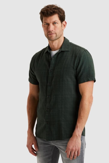 PME legend short sleeve shirt tone in tone gr Groen