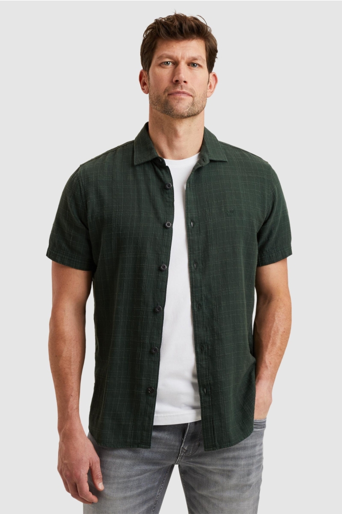 PME legend groene heren overhemd | Model vooraanzicht