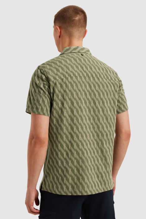 PME legend groene heren overhemd | Model achteraanzicht