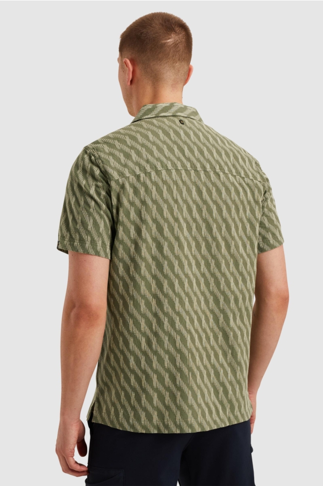 PME legend groene heren overhemd | Model achteraanzicht