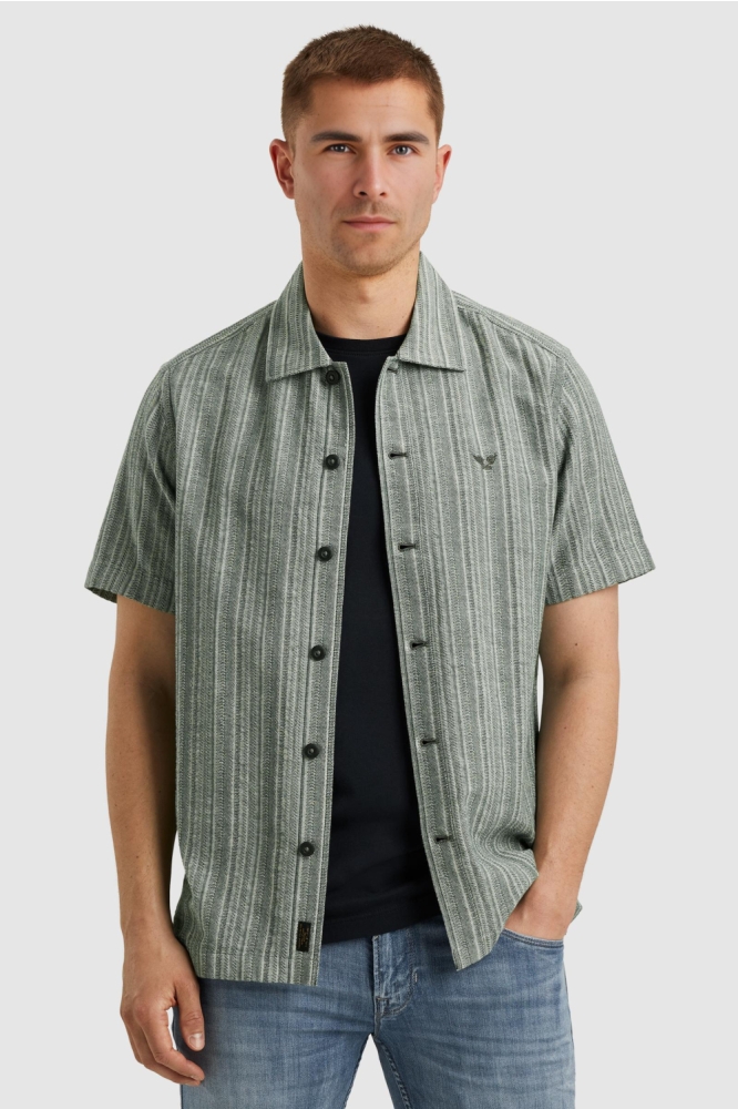 PME legend groene heren overhemd | Model vooraanzicht