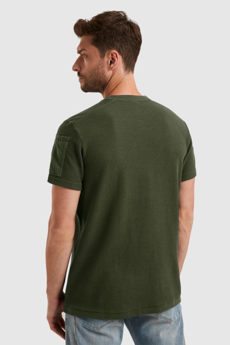 PME legend groene heren t-shirt | Model achteraanzicht