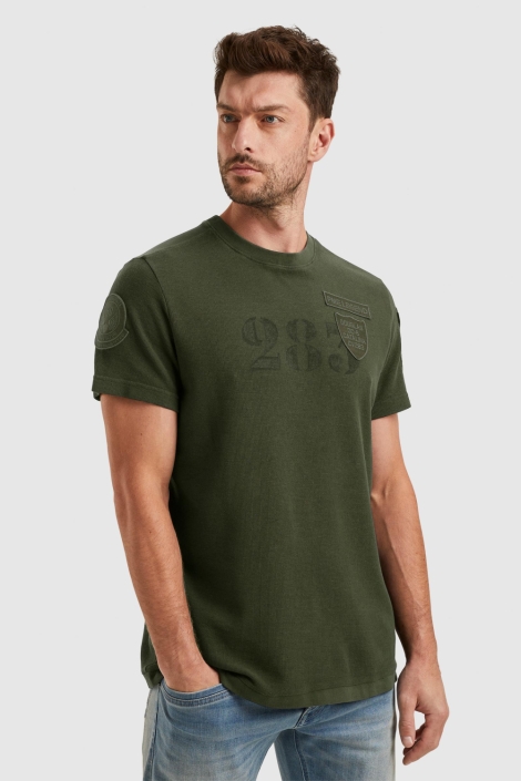 PME legend groene heren t-shirt | Model vooraanzicht