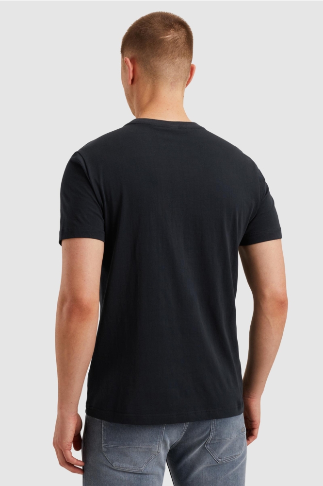 PME legend blauwe heren t-shirt | Model achteraanzicht