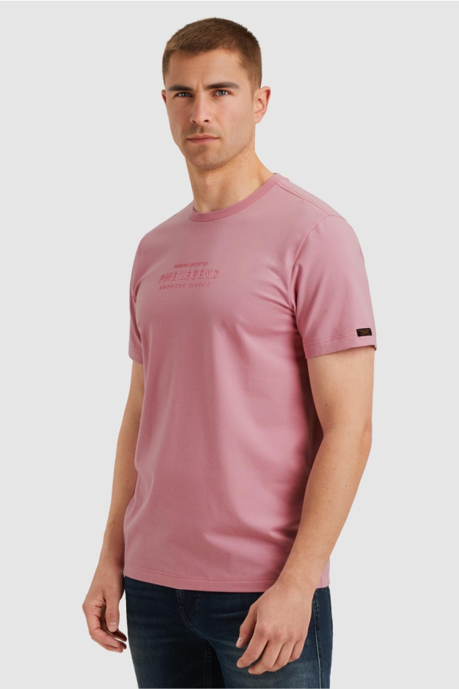 PME legend roze heren t-shirt | Model zijaanzicht