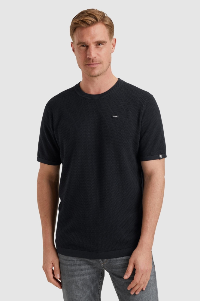 Vanguard blauwe heren t-shirt | Model vooraanzicht