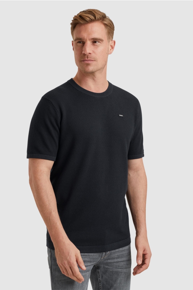 Vanguard blauwe heren t-shirt | Model vooraanzicht