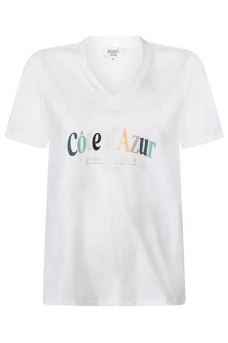 Zoso witte dames t-shirt | Vooraanzicht