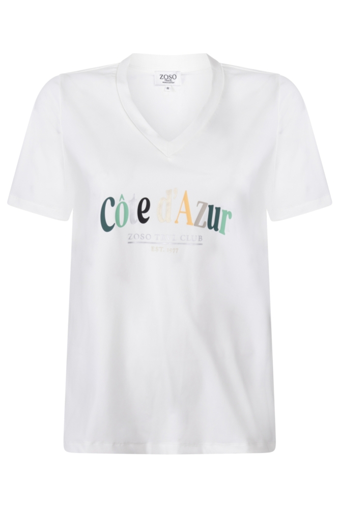 Zoso witte dames t-shirt | Vooraanzicht
