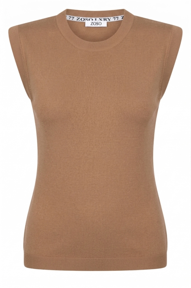 Zoso camel dames top | Vooraanzicht
