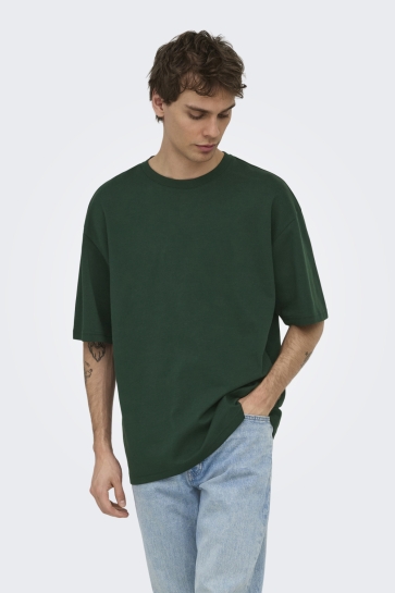 Only & Sons onscaspian airflex boxy ss tee noos Groen