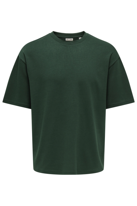 Only & Sons groene heren t-shirt | Vooraanzicht