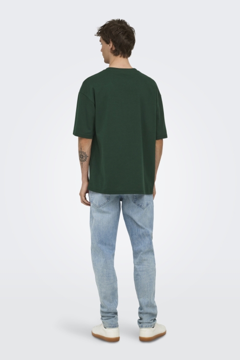 Only & Sons groene heren t-shirt | Model