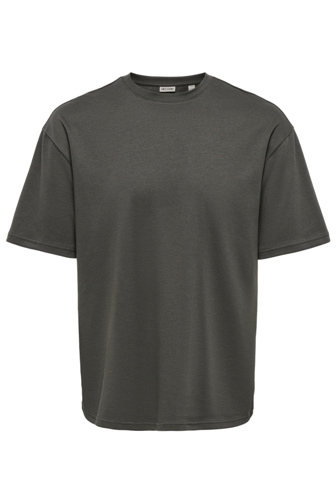 Only & Sons groene heren t-shirt | Vooraanzicht
