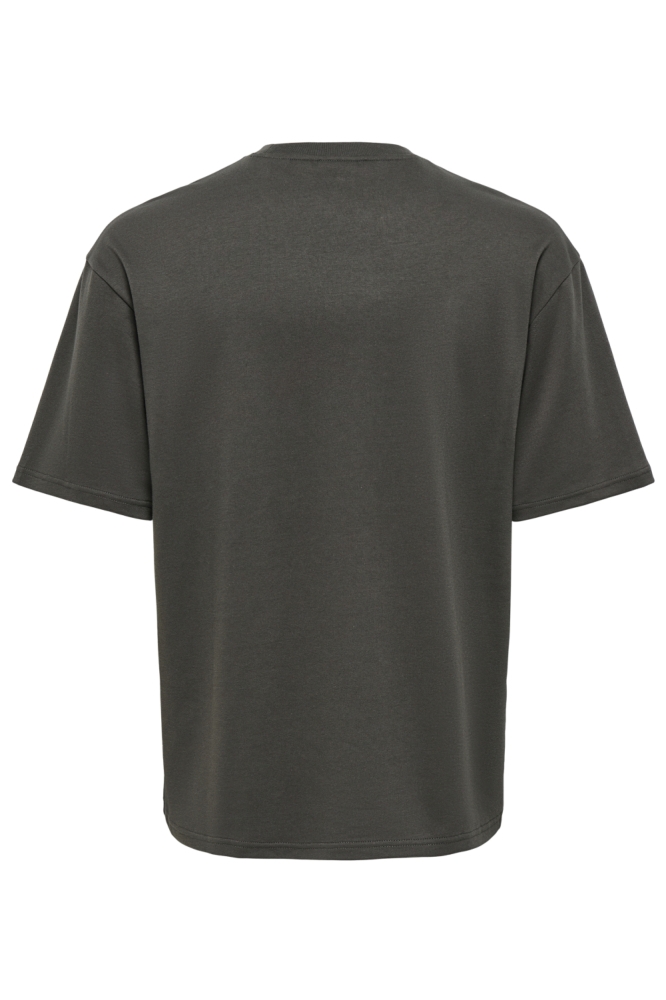 Only & Sons groene heren t-shirt | Achteraanzicht