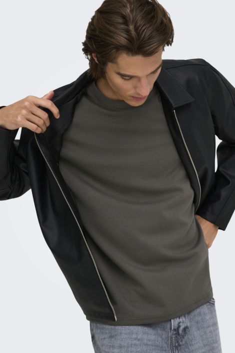 Only & Sons groene heren t-shirt | Model