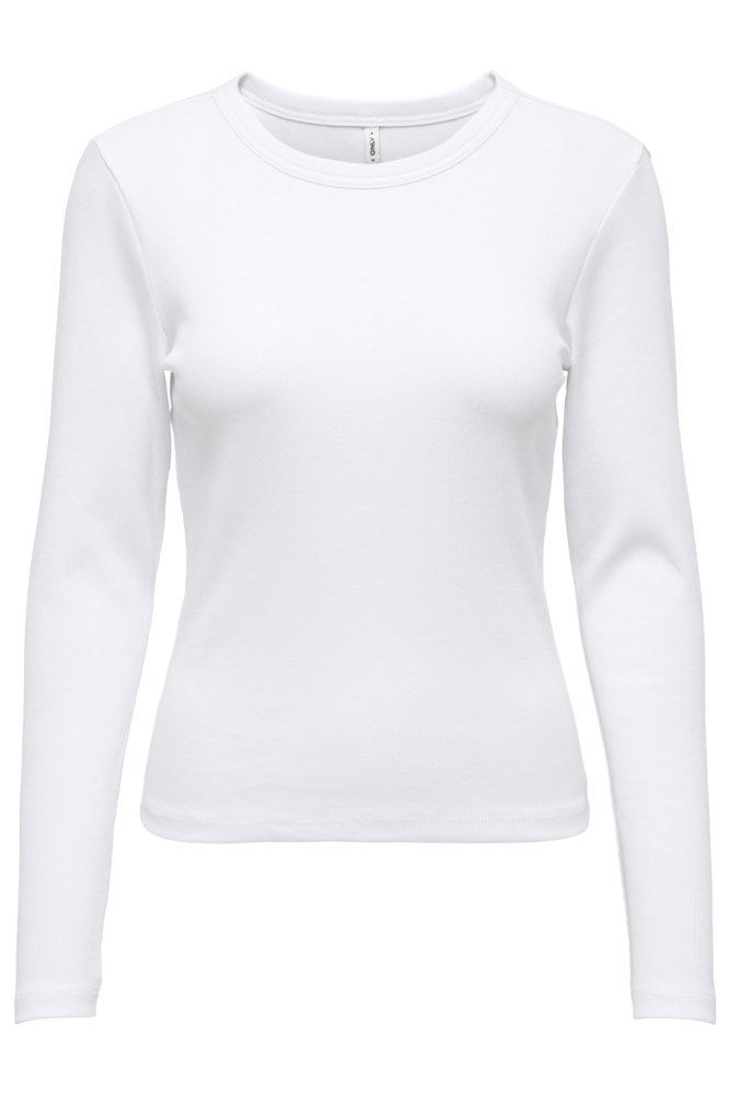 Only witte dames t-shirt | Vooraanzicht