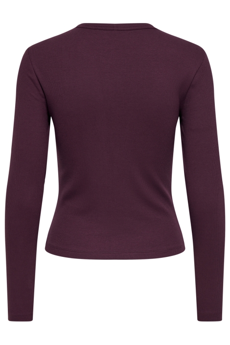 Only bordeaux dames t-shirt | Achteraanzicht