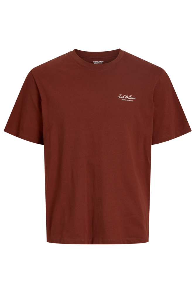 Jack & Jones bordeaux heren t-shirt | Vooraanzicht