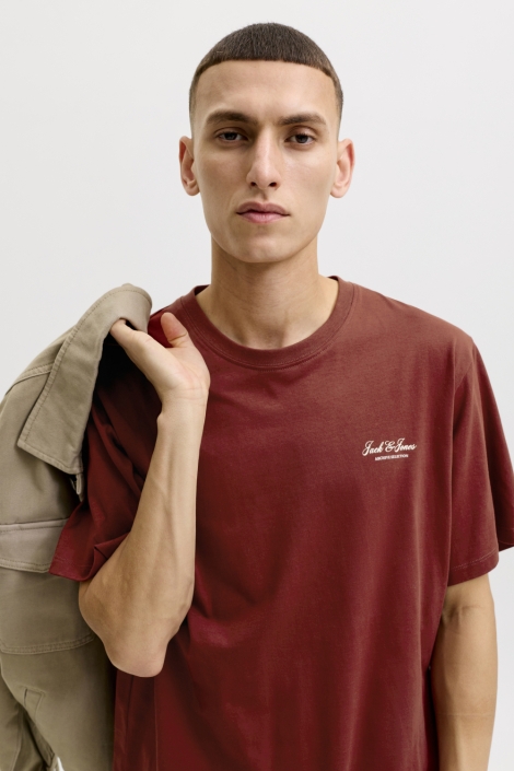 Jack & Jones bordeaux heren t-shirt |