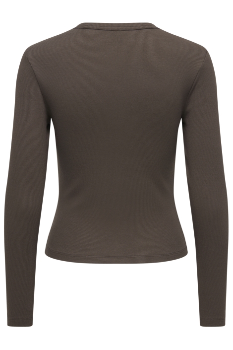 Only bruine dames t-shirt | Achteraanzicht