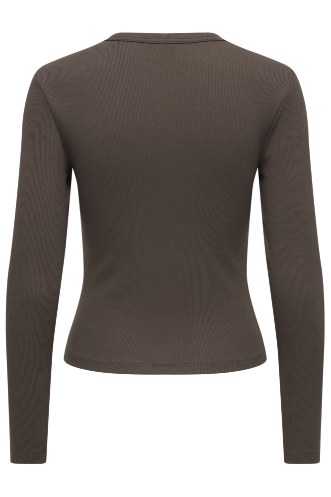 Only bruine dames t-shirt | Achteraanzicht