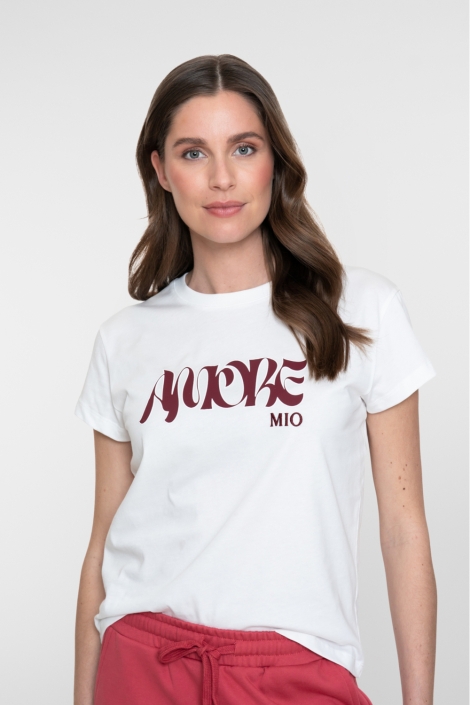 Geisha witte dames t-shirt | Model vooraanzicht