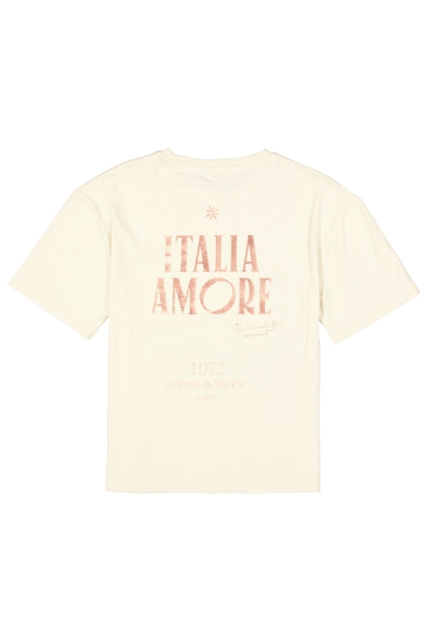 Garcia beige dames t-shirt | Achteraanzicht