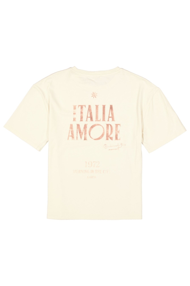 Garcia beige dames t-shirt | Achteraanzicht
