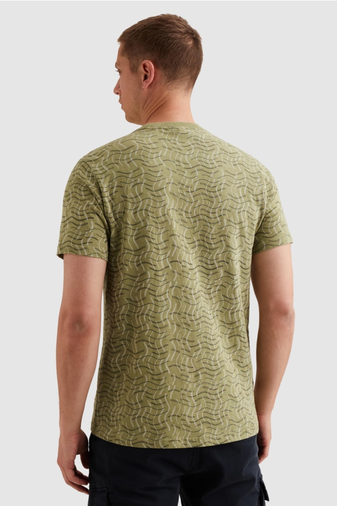 PME legend groene heren t-shirt | Model achteraanzicht