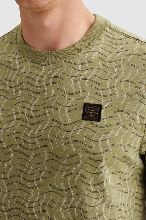 PME legend groene heren t-shirt | Close up