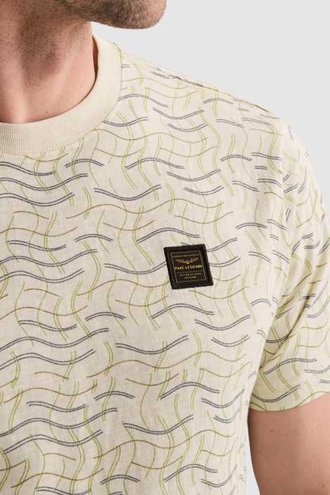 PME legend beige heren t-shirt | Close up