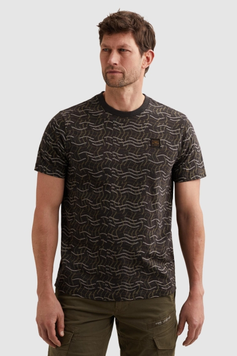 PME legend blauwe heren t-shirt | Model vooraanzicht