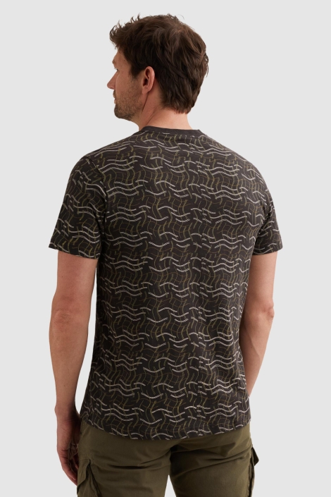 PME legend blauwe heren t-shirt | Model achteraanzicht