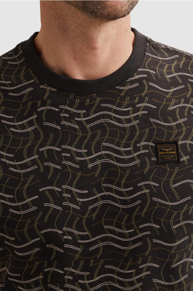 PME legend blauwe heren t-shirt | Close up