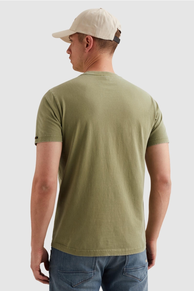 PME legend groene heren t-shirt | Model achteraanzicht