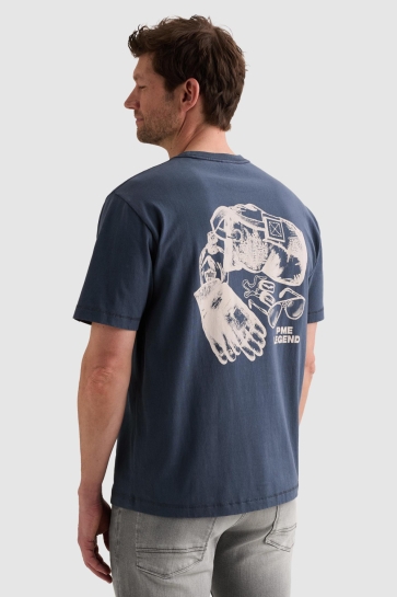 PME legend T-shirt T SHIRT VAN JERSEY MET KLEIN ARTWORK OP DE BORST PTSS2606577 5332