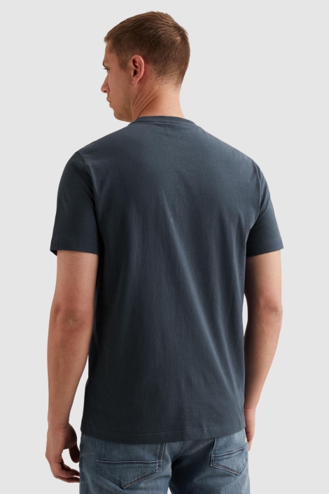 PME legend blauwe heren t-shirt | Model achteraanzicht