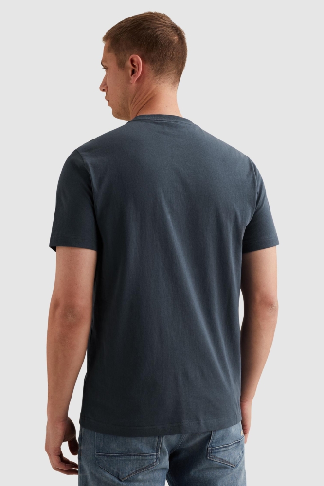 PME legend blauwe heren t-shirt | Model achteraanzicht