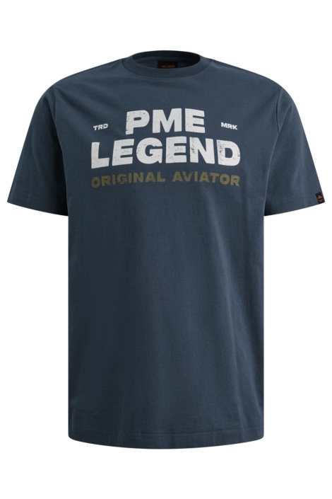 PME legend blauwe heren t-shirt | Vooraanzicht