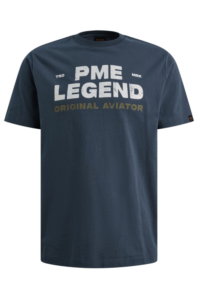 PME legend blauwe heren t-shirt | Vooraanzicht