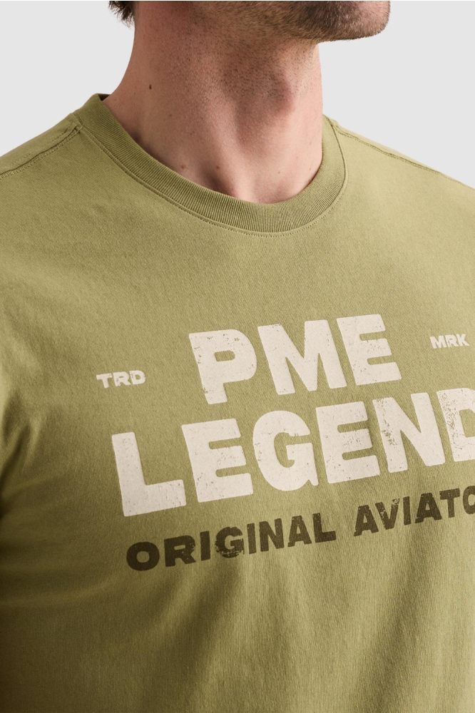PME legend groene heren t-shirt | Close up