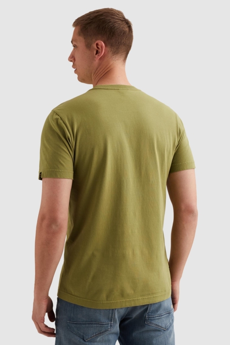 PME legend groene heren t-shirt | Model achteraanzicht